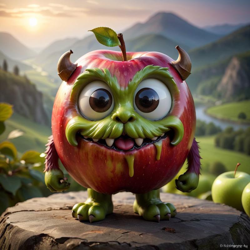 09267-536172774-Create an ultra-high definition, photo-realistic image of a charming apple monster with cute, soulful eyes and soft, moustache.jpg